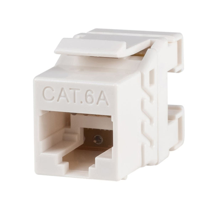 DYNAMIX Cat6A UTP Keystone RJ45 Slimline Jack. T568A/B Wiring. 50 micron, 180 Jack. Accept 23-24 AWG Cabling. Colour White. Rapid Termination Tool CT-RAPV2 MARCH PROMO Includes FREE Term Tool