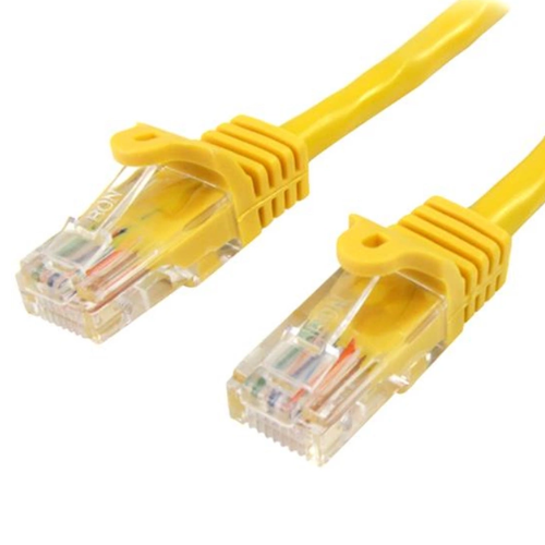 STARTECH.COM 0.5M YELLOW CAT5E / CAT 5 SNAGLESS ETHERNET PATCH CABLE 0.5 M LTW