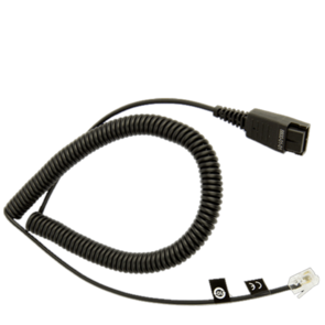 2m QD (Quick Disconnect) to RJ9 coiled cord for Cisco phones