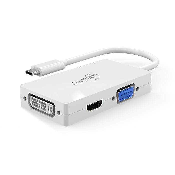 Cruxtec USB-C to HDMI/DVI/VGA Cable Adapter with MST  Support up to 4K/60Hz   --  For Windows Only but not Macbook