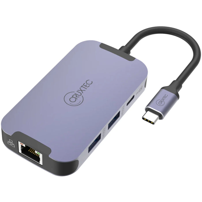 Cruxtec CDK06-SG USB-C to Dual HDMI Display Mini Docking with 100W PD