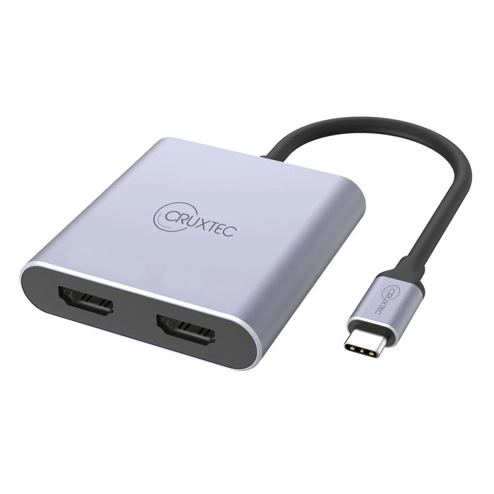 Cruxtec CT2H-4K-SG USB-C to 2x HDMI Mini Docking - Providing Dual HDMI Outputs up to 4K/60Hz