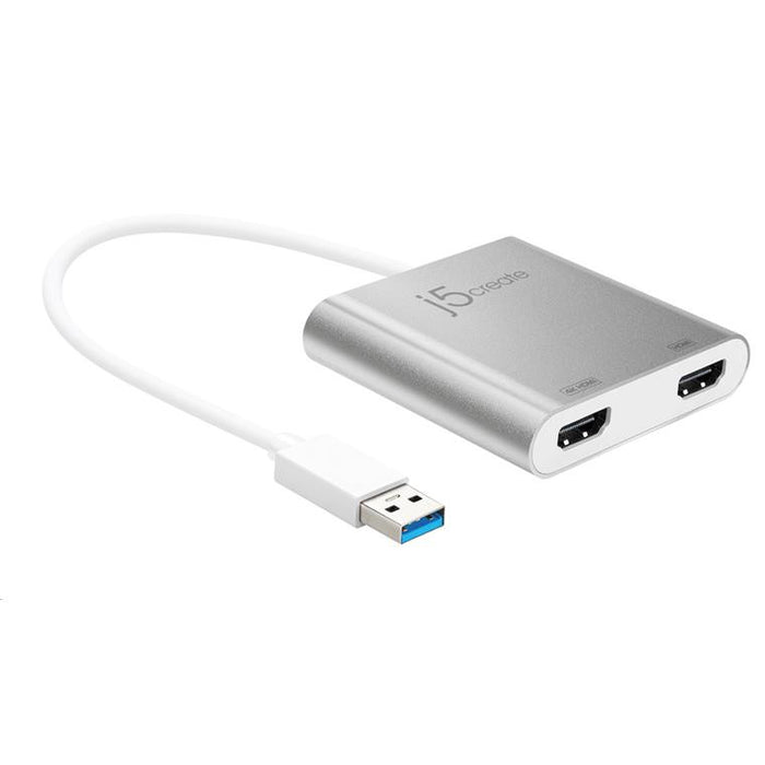 J5create USB3.0 to Dual HDMI Multi-Display AdaptorResolution up to 4K Easily add two extra displays to Any Computer compatible with Mac and Windows