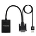 Promate PROLINK-V2H.BLK VGA (Male) to HDMI (Female) Display Adaptor Kit with Audio.Supportsupto1920x1080 60Hz. Hassle-free Setup Plug-and-play. Supports both Windows & Mac. Black Colour.