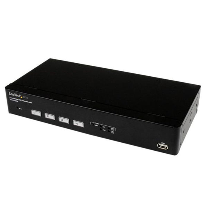 StarTech.com StarTech SV431USBDDM 4 Port USB VGA KVM Switch with DDM Fast Switching Technology and Cables - VGA USB KVM Switch - DDM KVM Switch