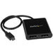 StarTech.com MSTCDP122DP 2-Port USB-C to DisplayPort MST Hub - 4K 30Hz - Dual Monitor Video Adapter - Windows & Thunderbolt 3 Compatible