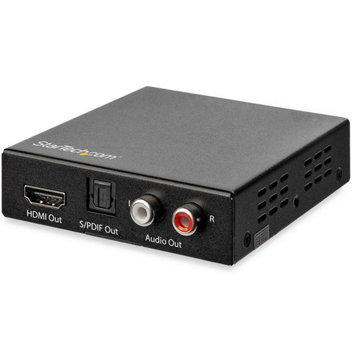 StarTech.com HD202A HDMI Audio Extractor - 4K 60Hz - HDMI Audio De-embedder - HDR - Toslink Optical Audio - Dual RCA Audio