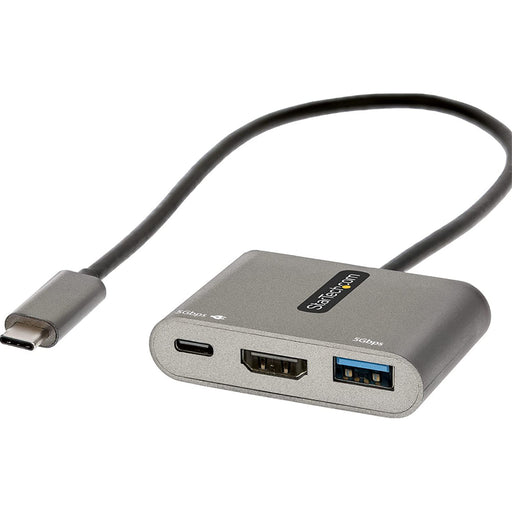 StarTech.com CDP2HDUACP2 USB-C Multiport Adapter USB-C to HDMI 4K Video - 100W PD Pass-Through - USB 3.0 Hub 5Gbps (1xType-C/1xA) - Portable Laptop Docking Station