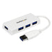 StarTech.com ST4300MINU3W Portable 4 Port Mini USB 3.0 Hub - White