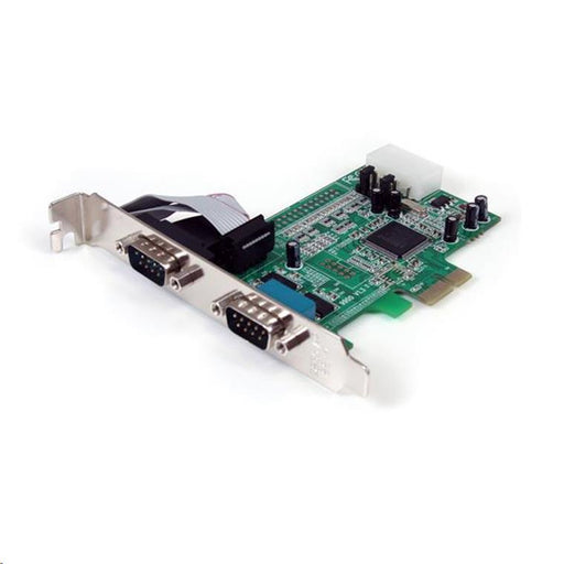 StarTech.com PEX2S553 2-port PCI Express RS232 Serial Adapter - PCIe RS232 Serial Host Controller Card - PCIe to Dual Serial DB9 Card - 16550 UART - Expansion Card - Windows & Linux