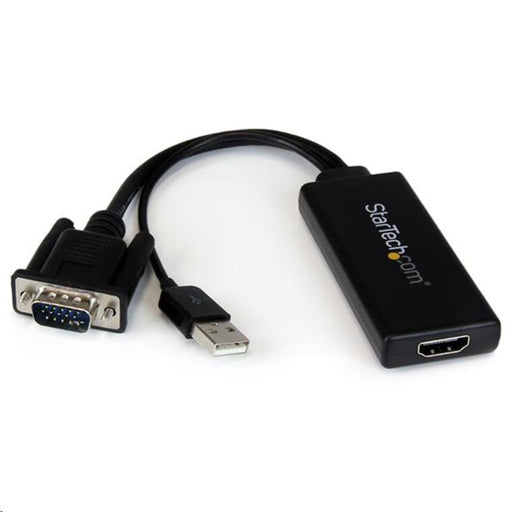 StarTech.com VGA2HDU VGA to HDMI Adapter with USB Audio Power Convert a VGA signal from a laptop or desktop to HDMI (USB-Powered)