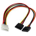 StarTech.com PYO2LP4SATA LP4 to 2x SATA Power Y Cable Adapter - 12"