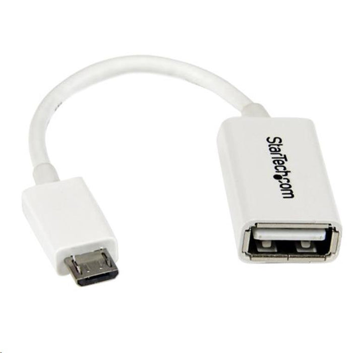 StarTech.com UUSBOTGW Micro USB to USB OTG Adapter - 5" - White