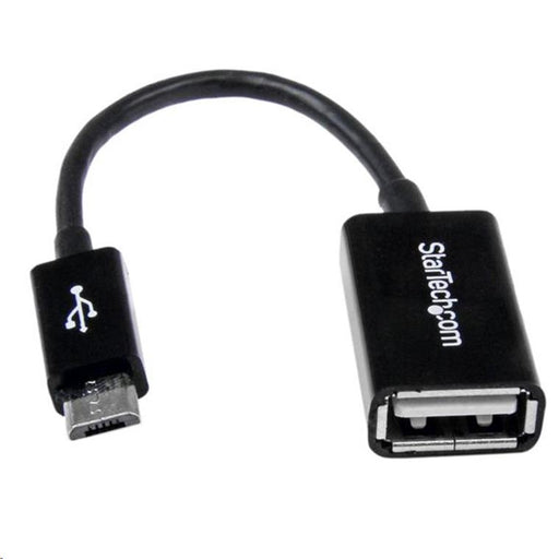 StarTech.com UUSBOTG 5in Micro USB to USB OTG Host Adapter - Micro USB Male to USB A Female On-The-GO Host Cable Adapter