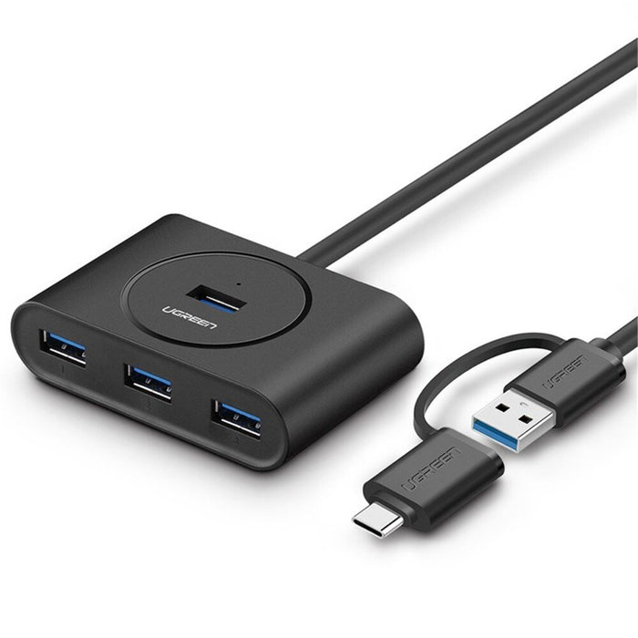 UGREEN UG-40850 USB 3.0 Hub with USB-C Port 1m (Black)