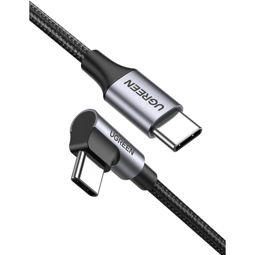 UGREEN 0.5m USB-C  2.0 Male To Angled USB-C 2.0 Male 3A Data Cable (90 Degree Angle)