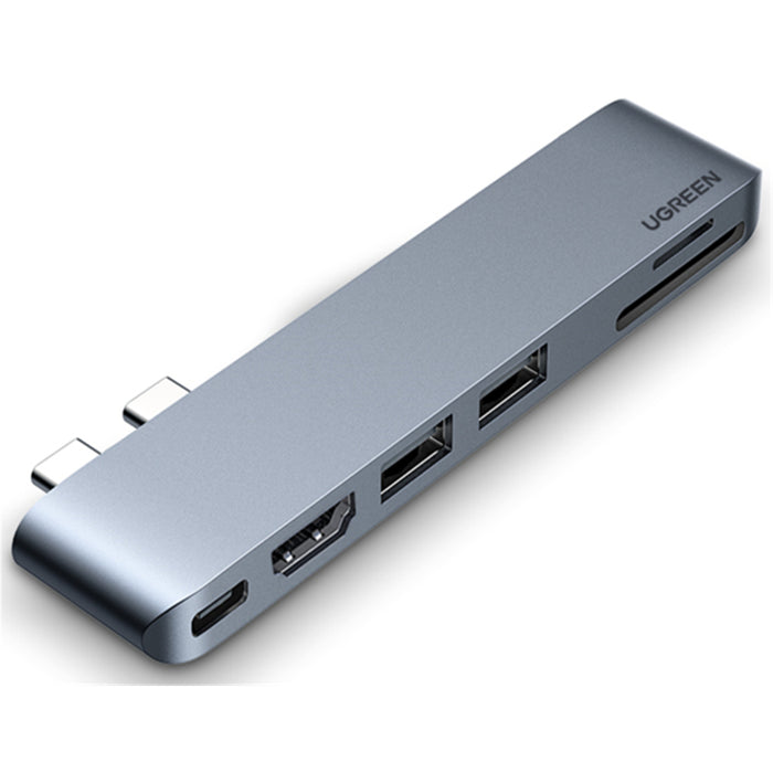 UGREEN CM380 Dual USB-C To HDMI+2*USB 3.0 A+TF/SD USB-C Female Converter Dock Station