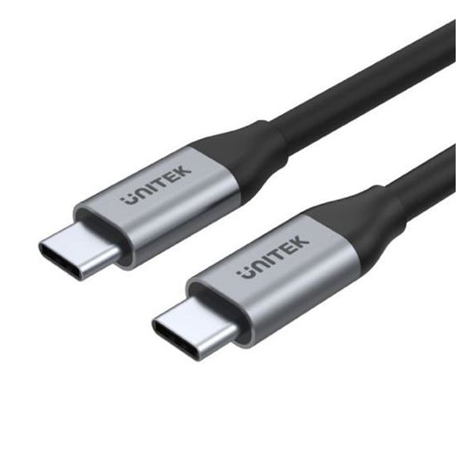 Unitek C14082ABK 1m USB-C to USB-C 3.1 Gen2   Cable for Syncing & Charging. Supports up to 100WUSB PD. Supports up to 4K 60Hz. Up to 10Gbps. Space Grey & Black Colour.