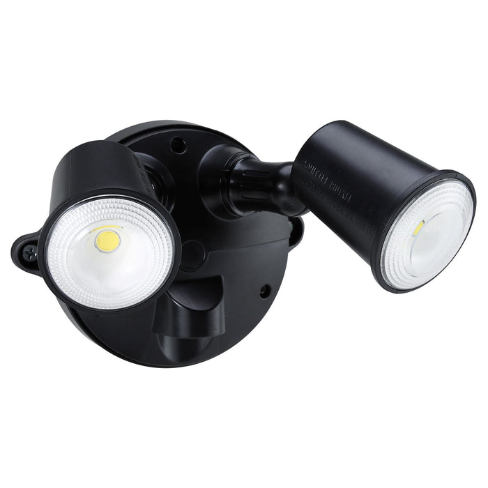 HOUSEWATCH 55-158 10W Twin LED Spotlight IP54. 2000 Lumens Stainless Steel Screws. Black Colour.