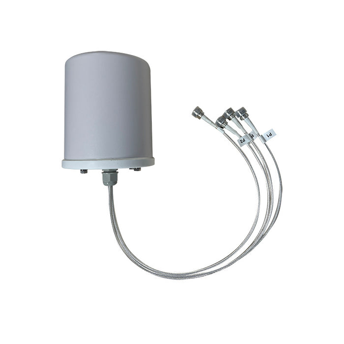 MIMO Omnidirectional Antenna 617-960/1710-2700/3300-4000/4900-6000 MHz, 3-5dBi, 4 x N-Female, with Right Angle Bracket, Pigtail-35cm Cable