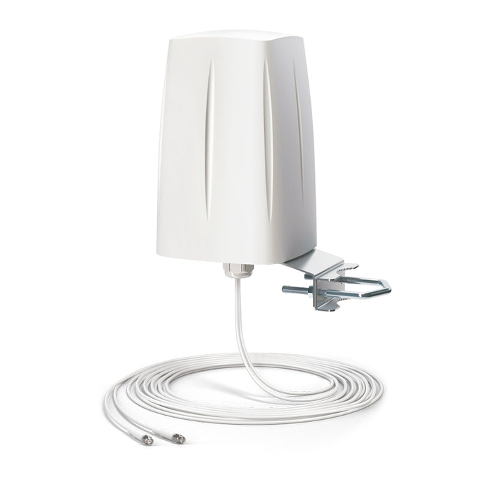 QuWireless QuOmni 4dBi 4G/LTE MIMO 2x2 Antenna with 5m Coax and SMA-Male Connectors