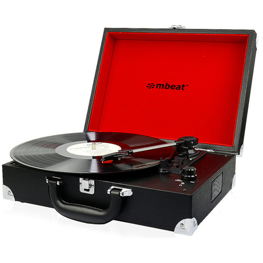 mbeat USB-TR88 Retro Briefcase-styled USB turntable Vinyl Recorder w/Built-in stereo speakers