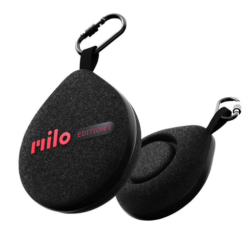 MILO MA-CAR-01-W Carry Case - Black / Red Highlights Premium Carry Case to Hold 1 Milo / Clip & Charging Cable (Not Included) - Includes 1 Carabiner