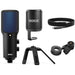 RODE NT-USB+ USB Condenser Microphone Includes Tripod stand pop shield and ring mount On-mic mix control studio-grade