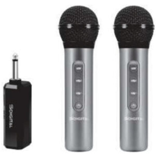 S-DIGITAL SEM2203 Universal wireless microphone  2PK 15m wireless range and a universal 6.3mm receiver &  USB Type-C charging port