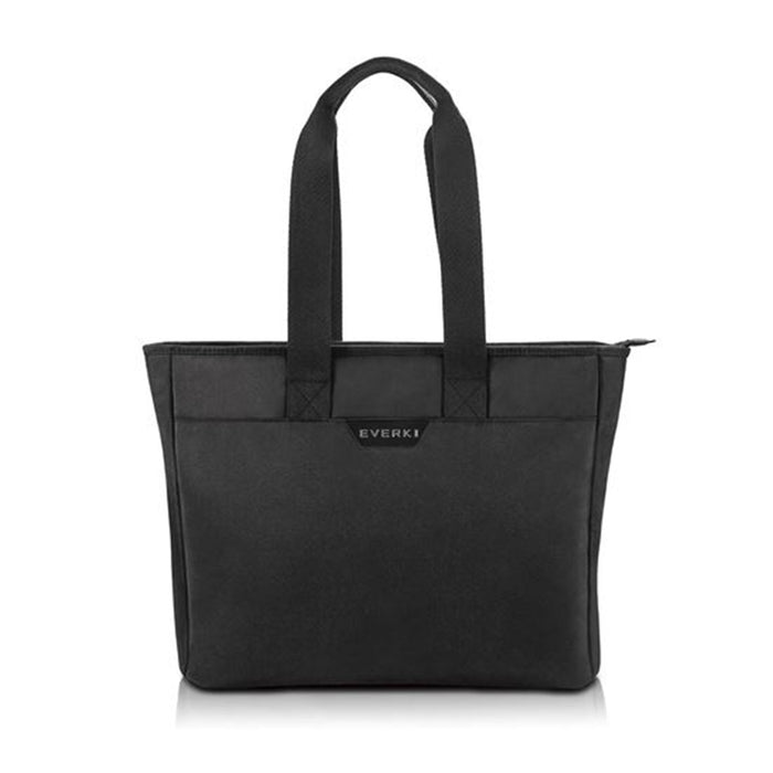 Everki EKB418 Business Slim Tote Bag for 15.6" Laptops - Black Padded Pocket - Trolley Handle Pass Through - Back Zippered Pocket to Stow Essentials - Durable Zippers - Lifetime Warranty