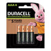 Duracell 2545227 AAA Rechargeable Battery - Pack of 4 Ultra AAA Rechargeable Batteries 900 mAh