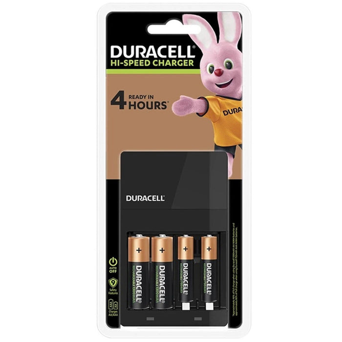 Duracell 2545635 Hi-Speed Battery Charger with 2  x AA 2 x AAA Batteries Included