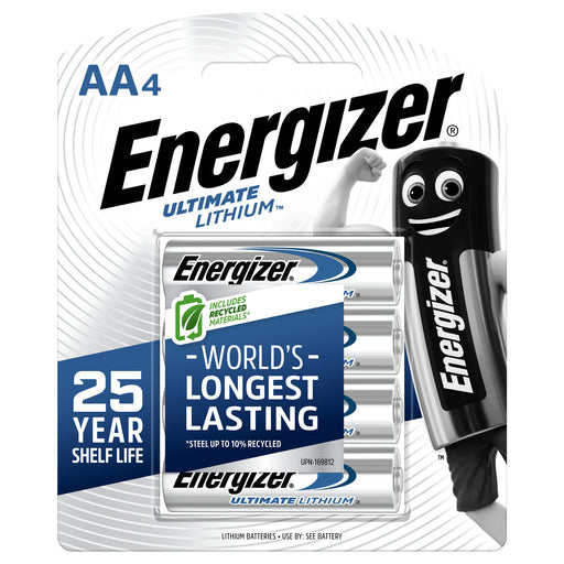 Energizer Ultimate Lithium AA Batteries - 4 Pack