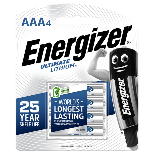 Energizer Ultimate Lithium AAA Batteries - 4 Pack