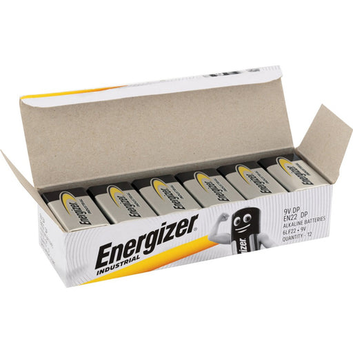 Energizer Industrial 9V Battery Alkaline Box 12