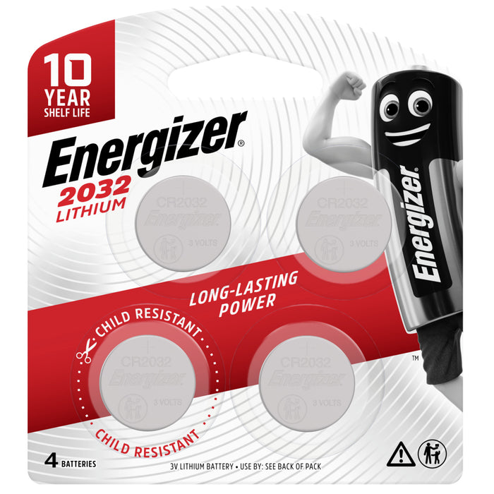 Energizer CR2032 Specialty Button Batteries - 4 Pack - 3V