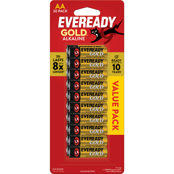 Eveready Gold Alkaline AA Batteries - 20 Pack