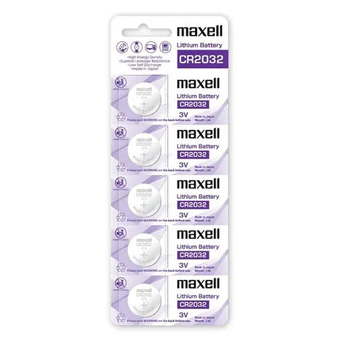 Maxell MXCR2032 LITHIUM BATTERY CR2032 3V COIN CELL 5 PACK