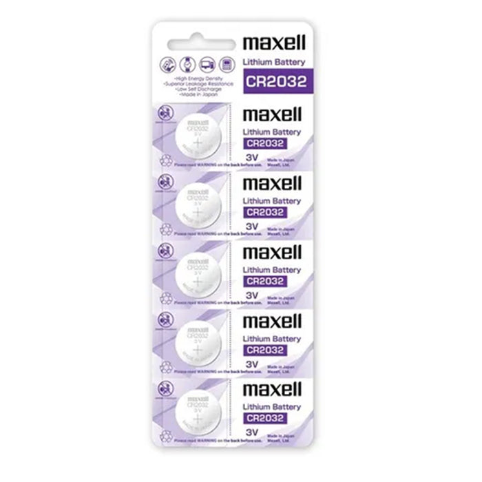 Maxell MXCR2032 LITHIUM BATTERY CR2032 3V COIN CELL 5 PACK