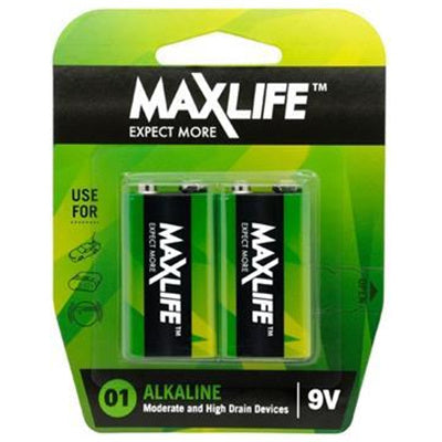 Maxlife 9V Alkaline 2 Pack