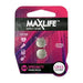 Maxlife BAT43-A2  LR43 Alklaine Button Cell   Battery. 2Pk.