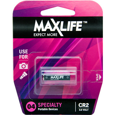 Maxlife CR2 Lithium 3V Battery.     1Pk.