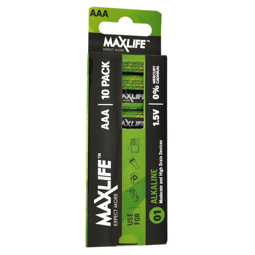 Maxlife BATAAA-A10 AAA Alkaline 10 Pack