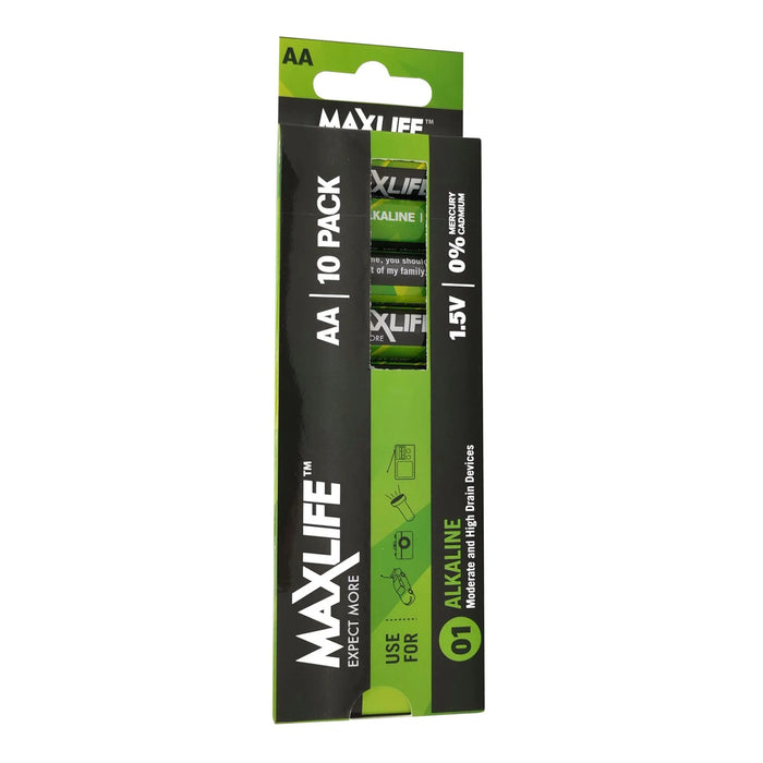 Maxlife BATAA-A10 AA Alkaline 10 Pack