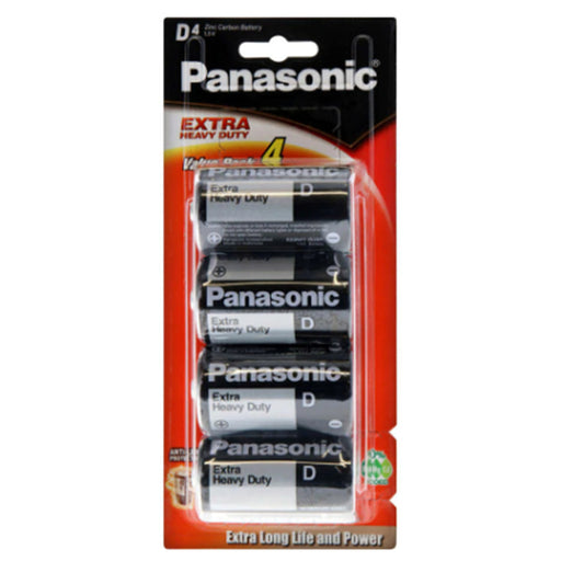 Panasonic R20NP/4B D Size 4 Pack Panasonic Extra Heavy Duty