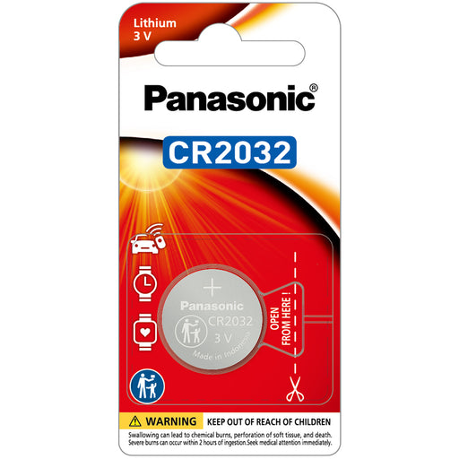 Panasonic CR-2032PG/1B genuine CR2032 Lithium Coin Battery 3V 1Pack 220 mAh Button Cell replaces DL2032 ECR2032 5004LC KECR2032 GPCR2032 SB-T51 CR2032BH CR2032EC