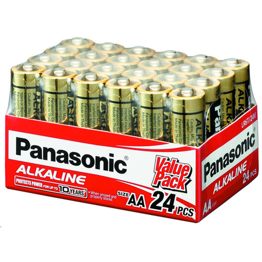 Panasonic LR6T/24V AA 24 Pack 1.5V Alkaline  bulk pack Alkaline-Zinc 20 Longer Lasting protects power for upto 10 years