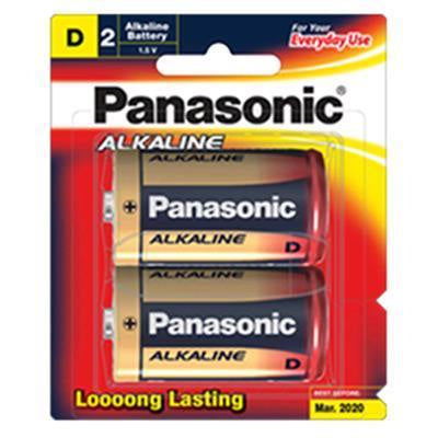 Panasonic LR20T/2B Alkaline Batteries D-Size 2 Pack 1.5V