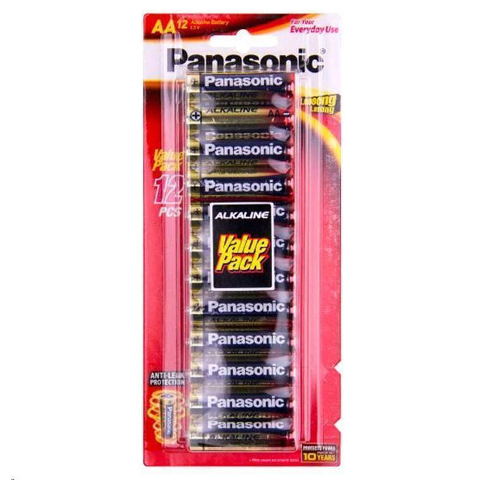 Panasonic LR6T/12B Alkaline Powerful Batteries AA 12 value Pack mercury freeandleakresistant-Bestvalue for money