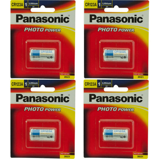 Panasonic Bundle deal of 4 x CR-123AW genuine CR123A 3V Photo Lithium Camera Battery 1pk 1400mAh